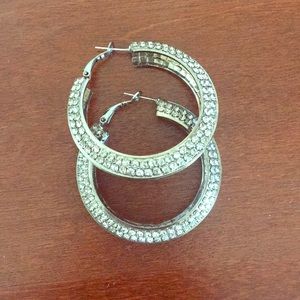 NWOT Sparkly Hoop Earrings